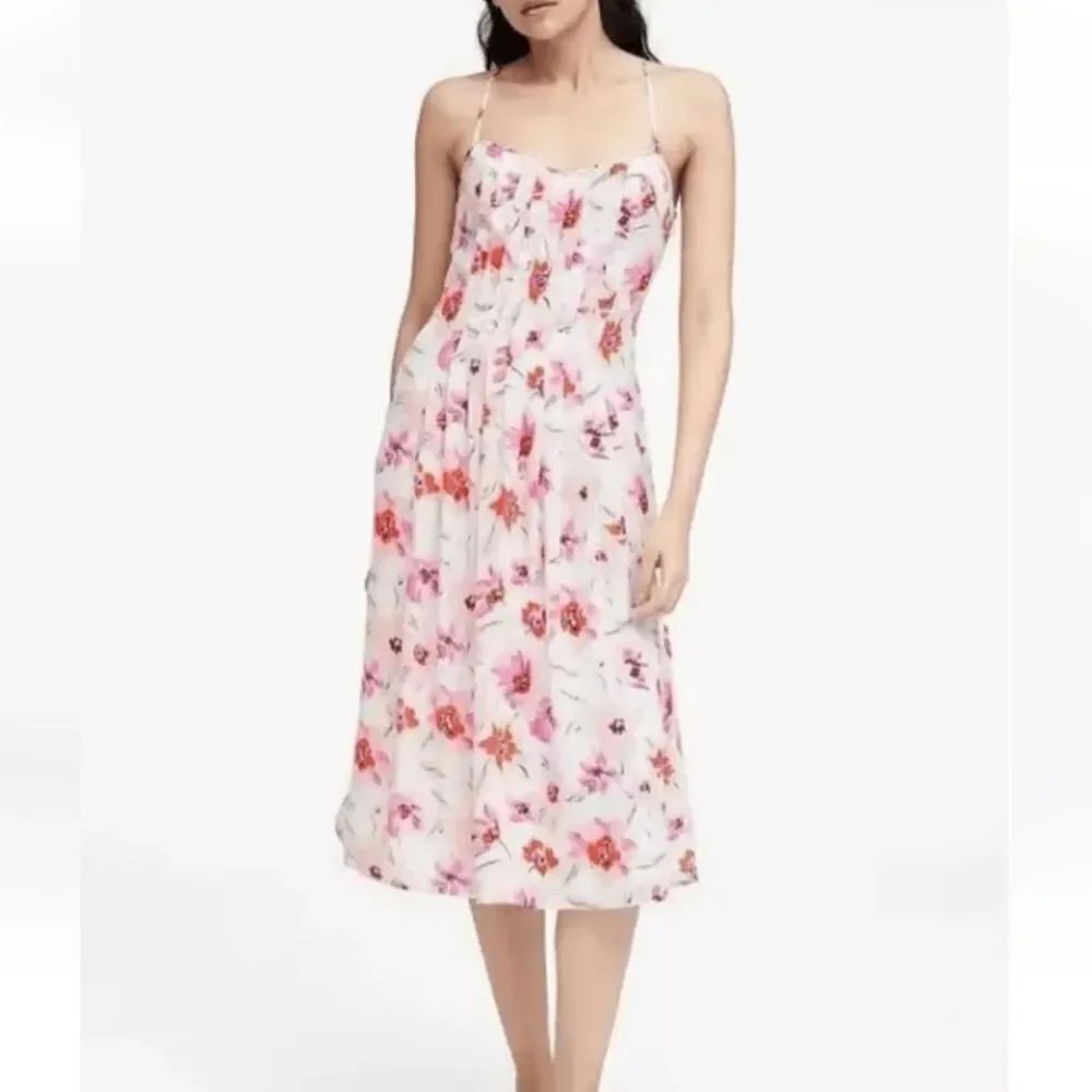 Banana Republic Floral Midi Dress sz 10